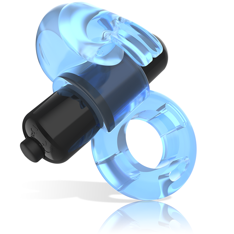Anello Fallico Vibrante Intense Fry — Flessibile, Blu