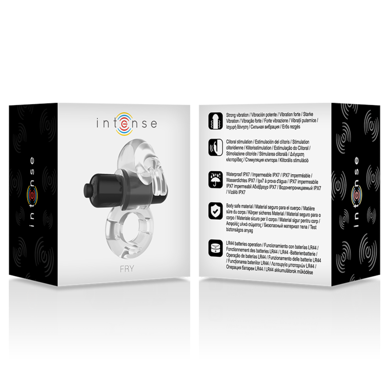 Anello Fallico Vibrante Intense Fry — Trasparente