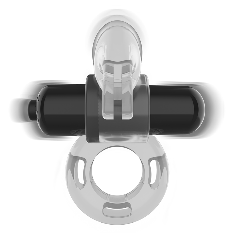 Anello Fallico Vibrante Intense Fry — Trasparente