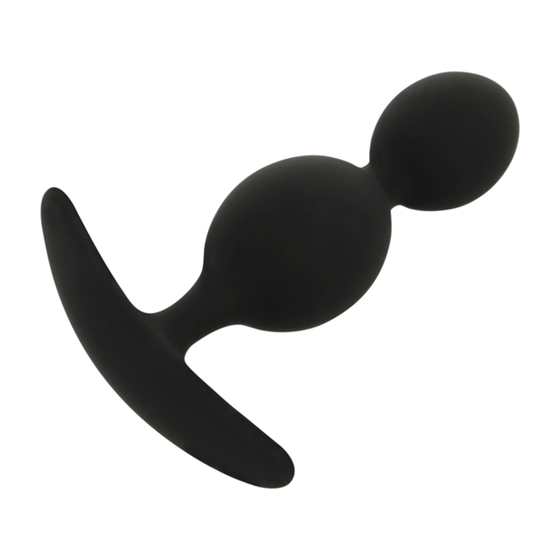 Plug Anale in Silicone Black&Silver Orson — 2 Onde, 9 cm