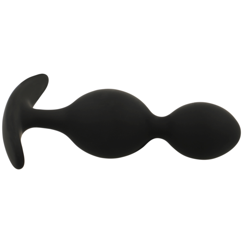 Plug Anale in Silicone Black&Silver Orson — 2 Onde, 9 cm