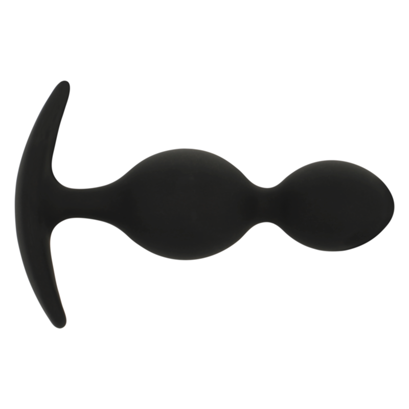 Plug Anale in Silicone Black&Silver Orson — 2 Onde, 9 cm