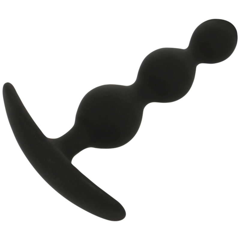 Catena di Sfere Anali Black&Silver Rupert — 10 cm
