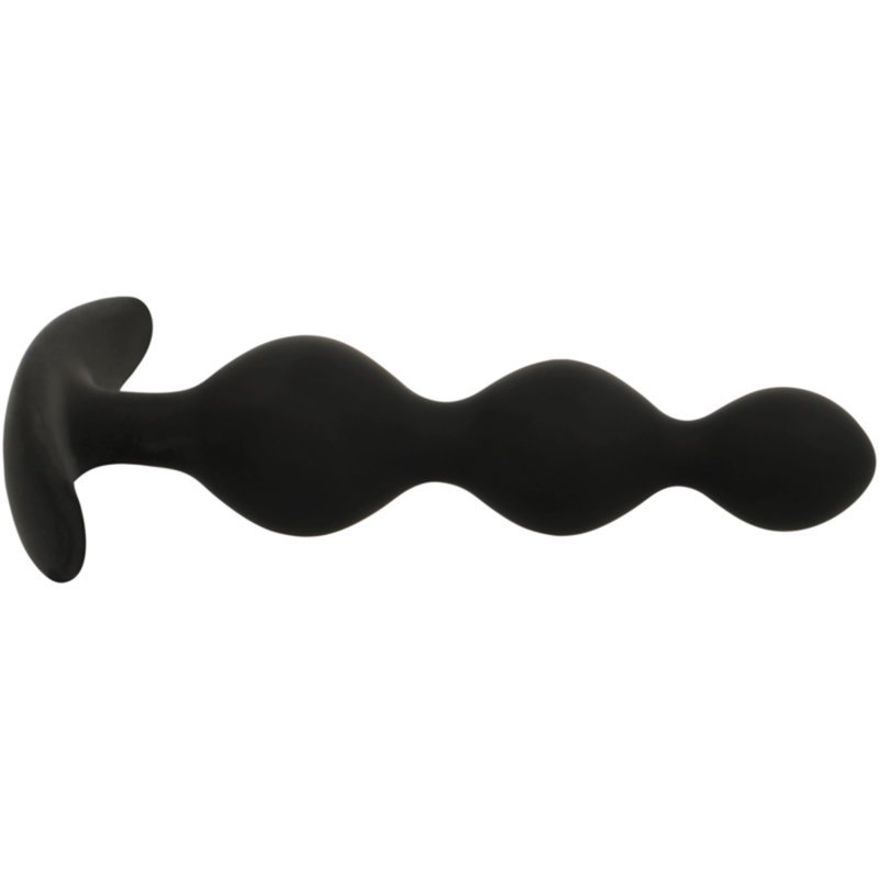 Catena di Sfere Anali Black&Silver Rupert — 10 cm