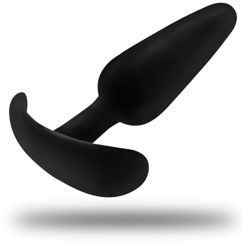 Plug Anale in Silicone Black&Silver Kael — Misura Media