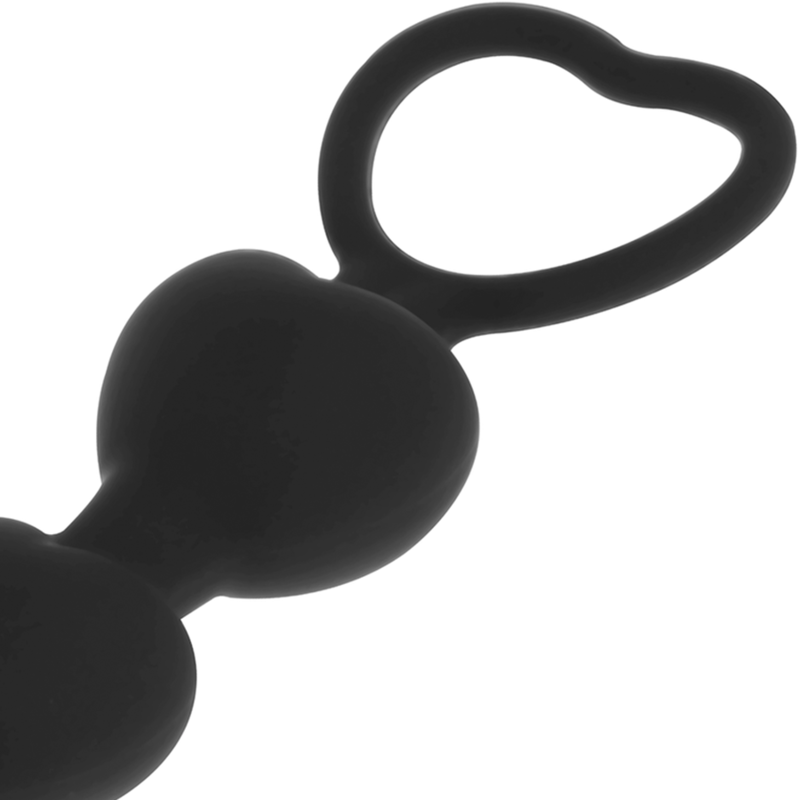 Plug Anale a Sfere Black&Silver Mila — Catena Graduata 18 cm