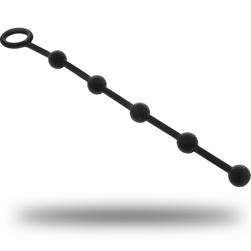 Palline Anali per Principianti Black&Silver Korg — Silicone 21 cm