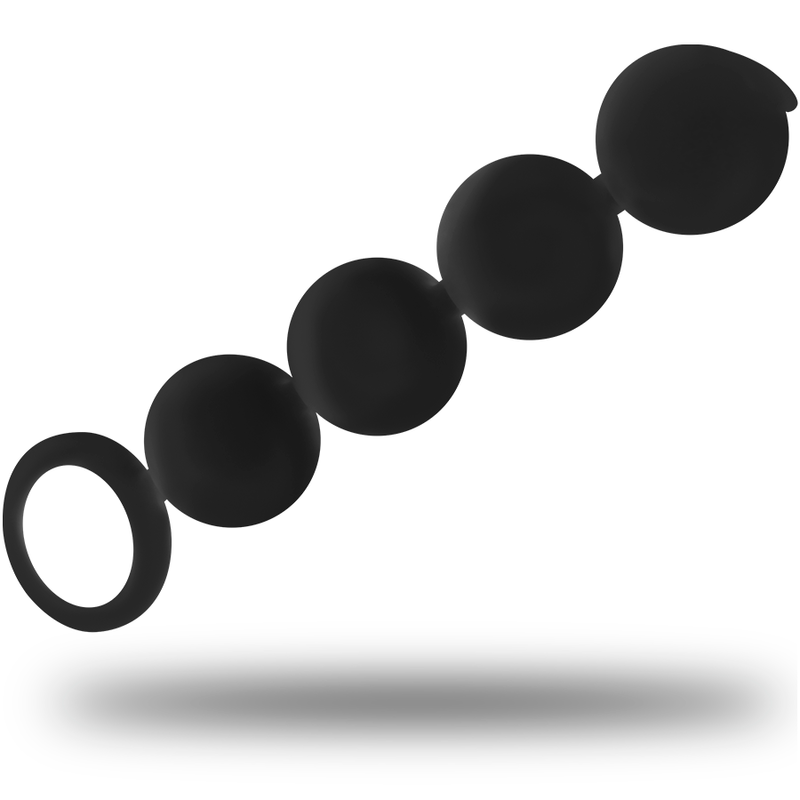 Plug Anale a Sfere Black&Silver Lennon — Silicone, 4 Sfere