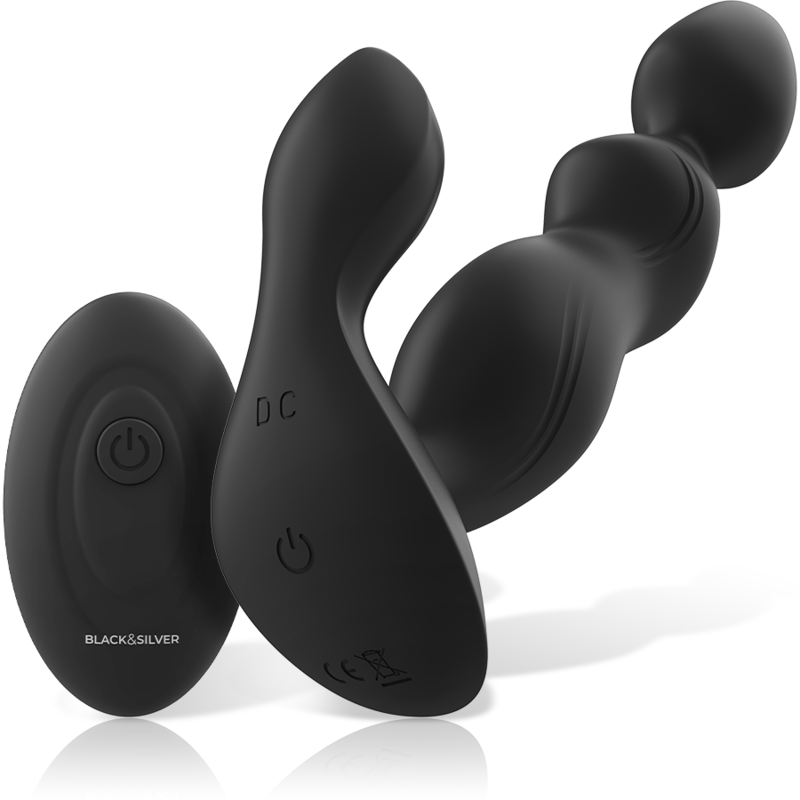 Plug Anale Vibrante con Telecomando Black&Silver Cora