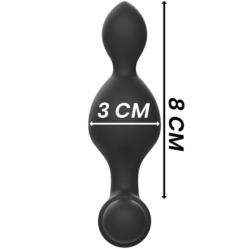 Plug Anale Vibrante con Telecomando Black&Silver Tucker — 8 cm