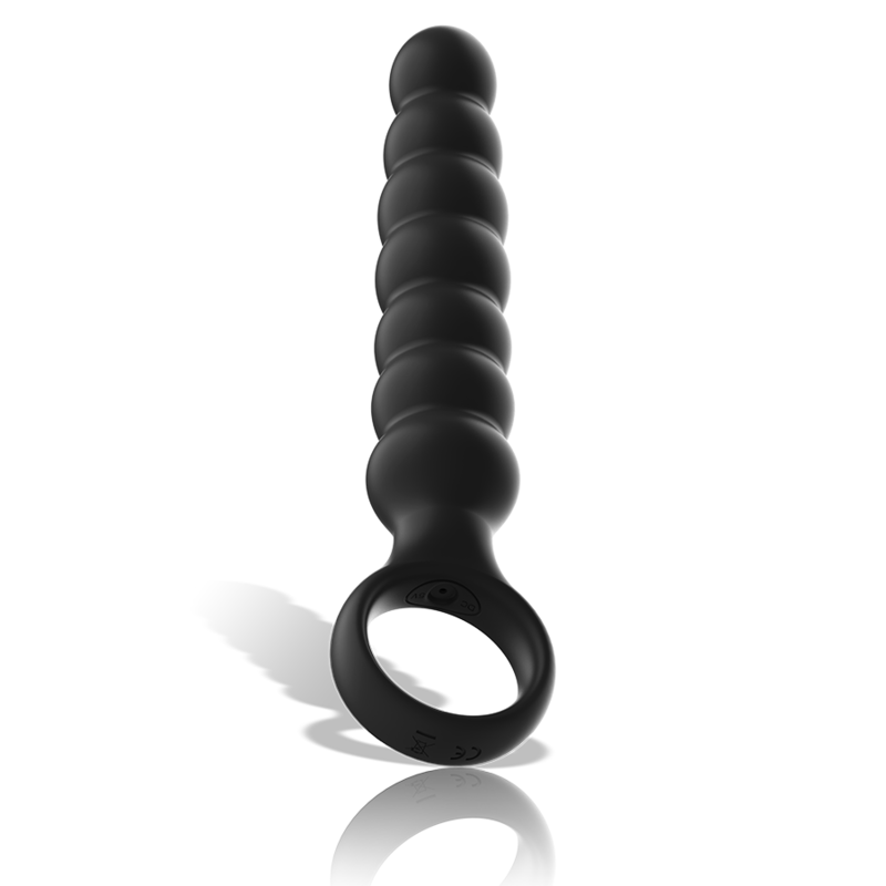 Plug Anale Vibrante Black&Silver Bob — Silicone Morbido