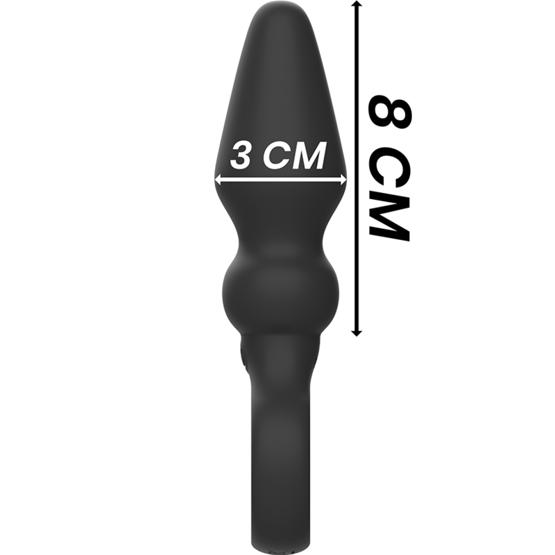 Plug Anale Vibrante Black&Silver Ozzy — Silicone Doppio Strato