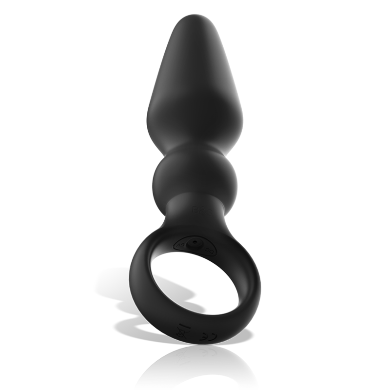 Plug Anale Vibrante Black&Silver Ozzy — Silicone Doppio Strato