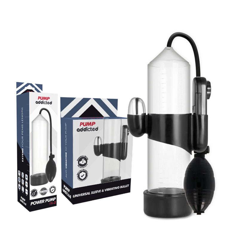 Pompa Pene Vibrante Pump Addicted RX3 — Trasparente