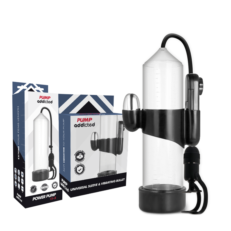 Pompa Pene Vibrante Pump Addicted RX5 — Trasparente