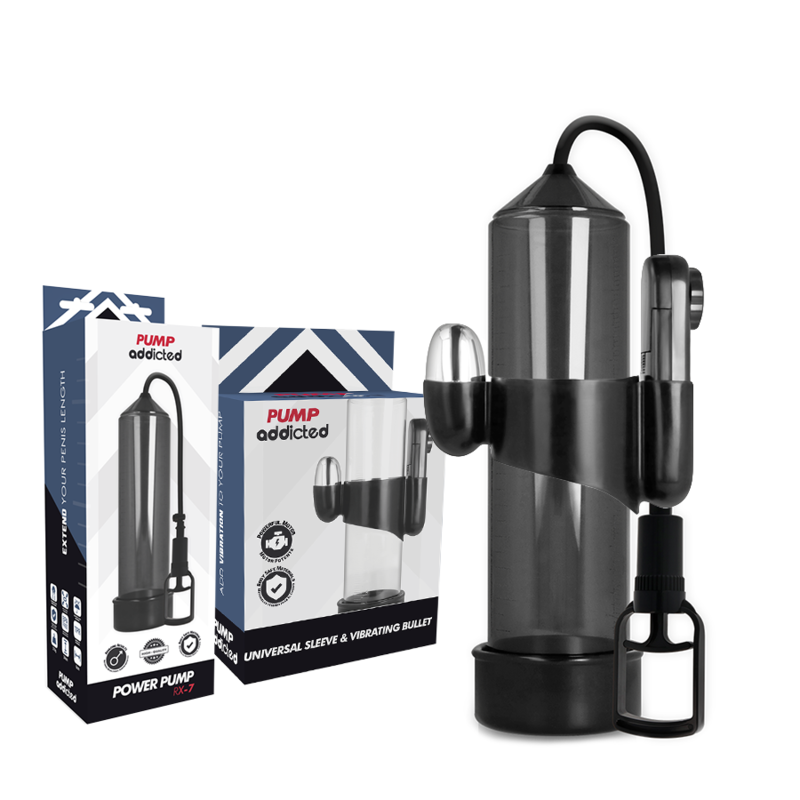 Pompa Pene Vibrante Pump Addicted RX7 — Nero