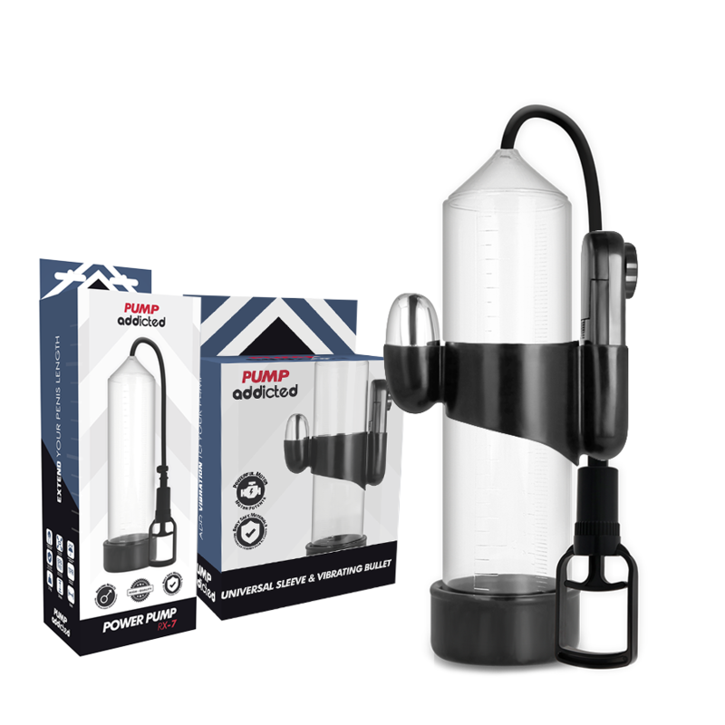 Pompa Pene Vibrante Pump Addicted RX7 — Trasparente