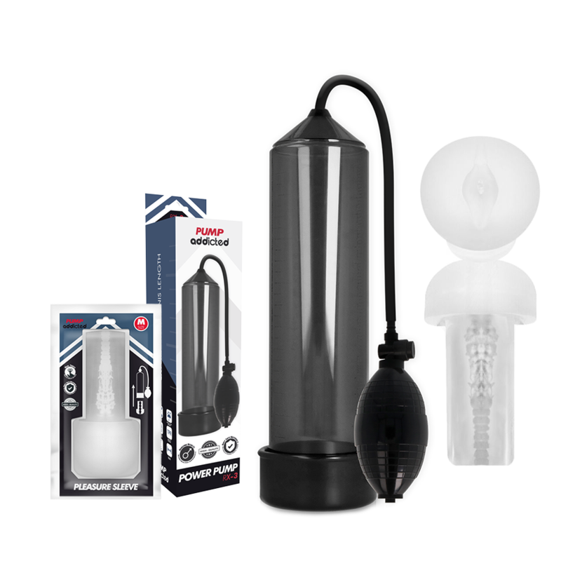 Pompa Pene con Manicotto Pump Addicted RX3 — Nero