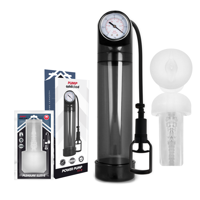 Pompa Pene con Masturbatore Pump Addicted RX9 — Nero