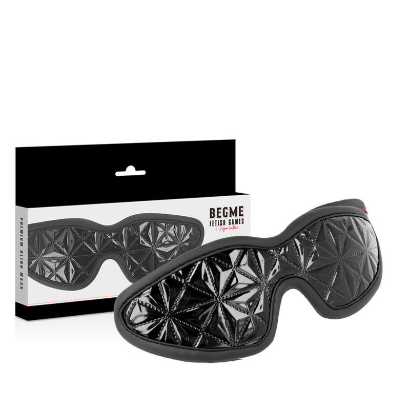 Benda per Occhi BDSM Begme Black Edition — Pelle Vegana