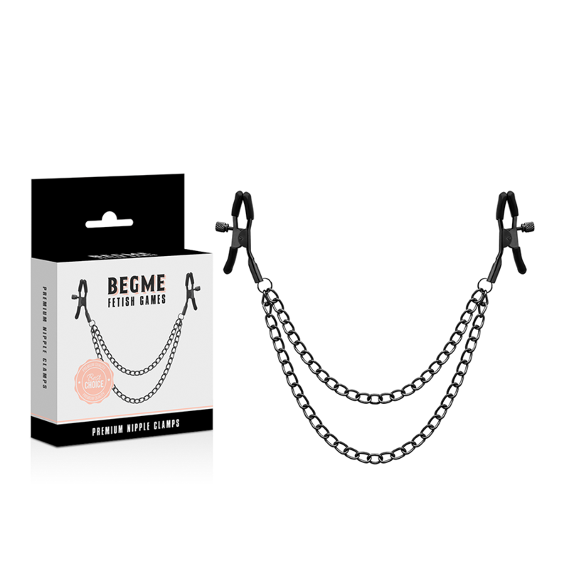 Pinze per Capezzoli con Catena Begme Red Edition — Acciaio