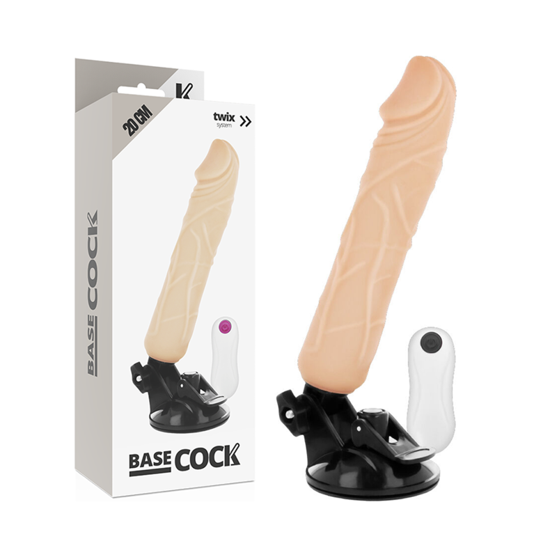 Dildo Realistico Vibrante con Telecomando Basecock — 20 cm