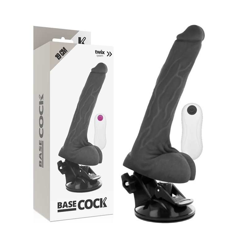 Dildo Realistico Vibrante con Telecomando Basecock — 19 cm
