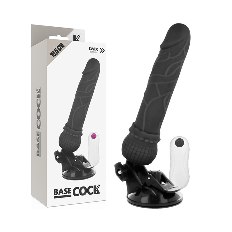 Dildo Realistico Vibrante con Telecomando Basecock — 19.5 cm
