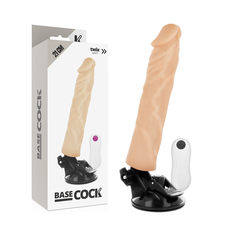 Dildo Realistico Vibrante con Telecomando Basecock — 21 cm