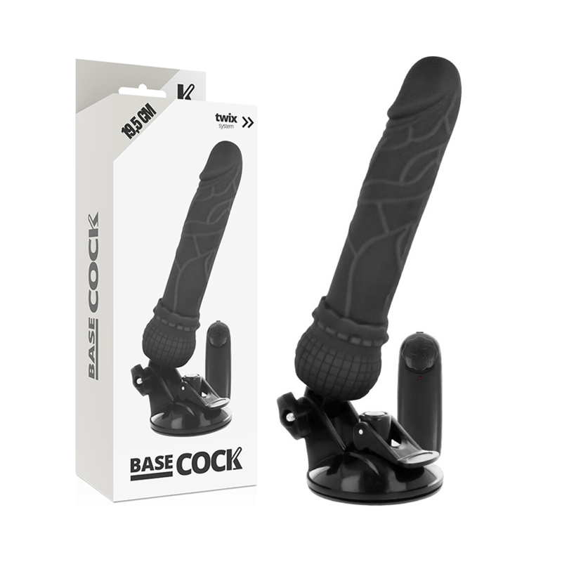 Dildo Realistico Vibrante con Telecomando Basecock — 19.5 cm