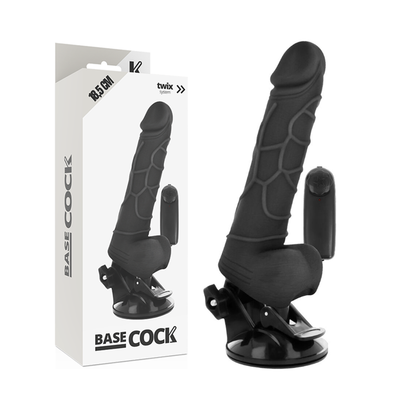 Dildo Realistico Vibrante con Telecomando Basecock — 18.5 cm