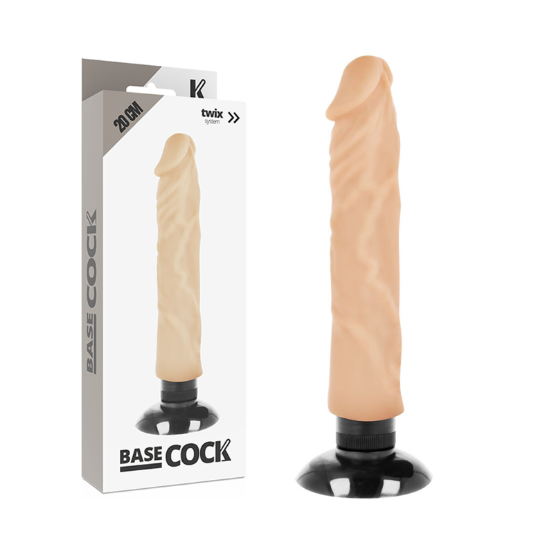 Dildo Realistico Vibrante Basecock 2-in-1 — 20 cm