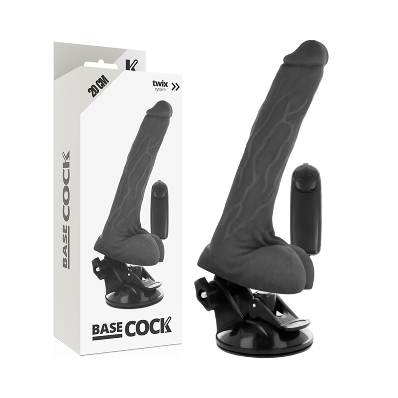 Dildo Realistico Vibrante con Telecomando Basecock — 20 cm
