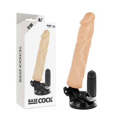 Dildo Realistico Vibrante con Telecomando Basecock — 21 cm