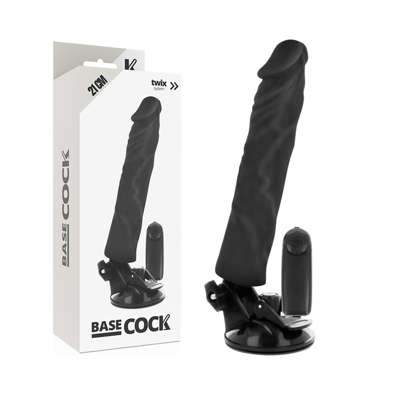 Dildo Realistico Vibrante con Telecomando Basecock — 21 cm