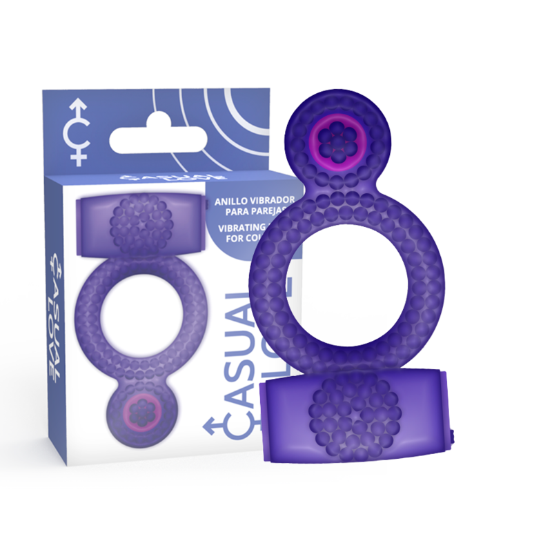 Anello Fallico Vibrante Casual Love Double Pleasure — Lilla