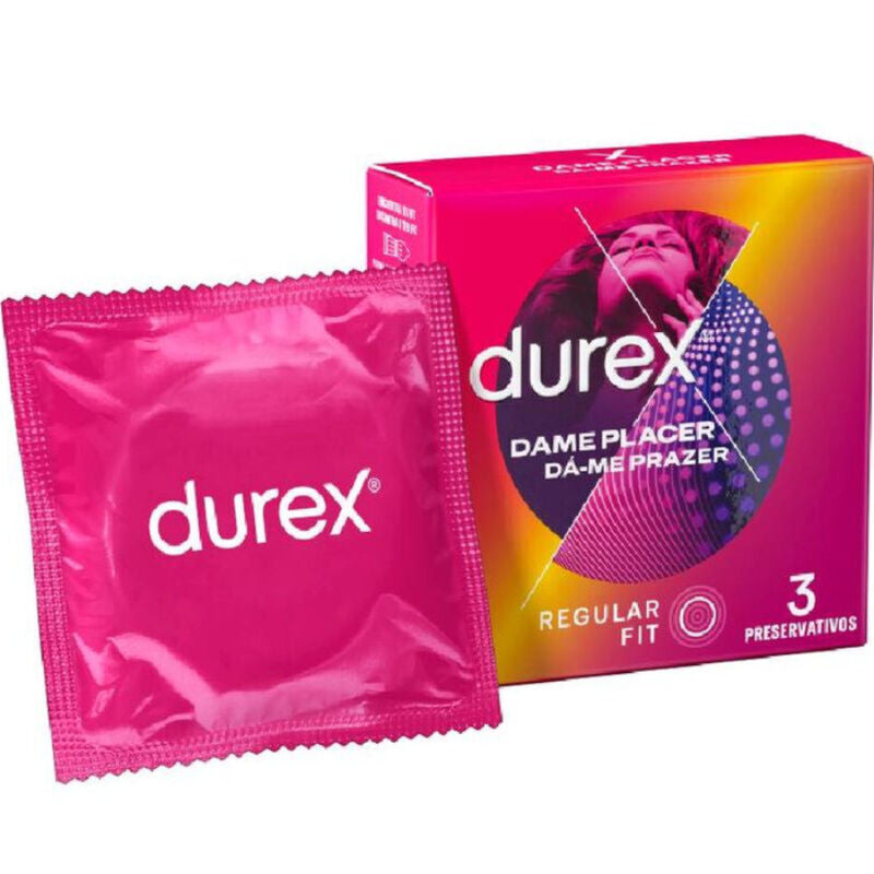 Preservativi con Rilievi Durex Dame Placer — 3 Unità