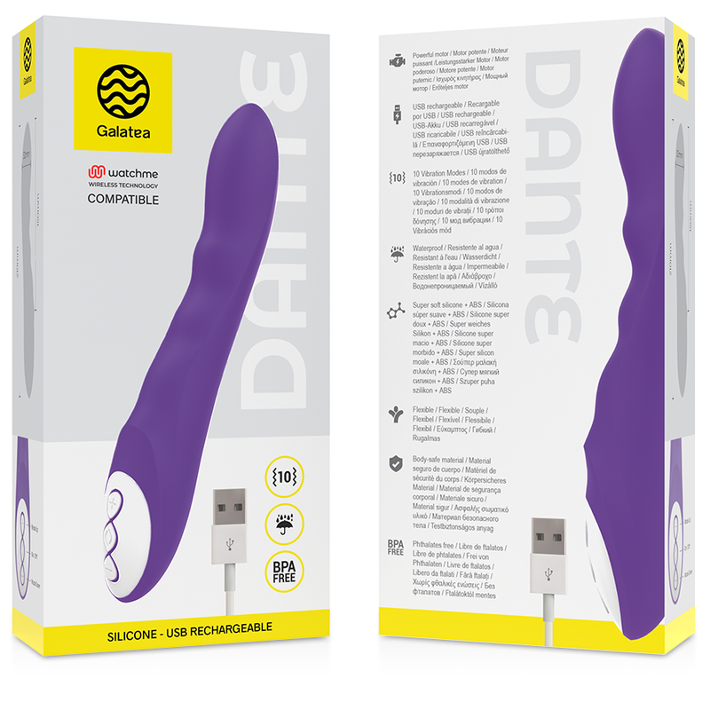 Vibratore Rabbit Galatea Dante — Wireless Watchme, Lilla