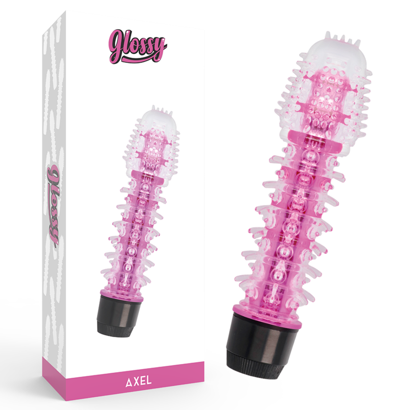 Vibratore Jelly Glossy Axel — TPE Platinum, 14 cm, Rosa