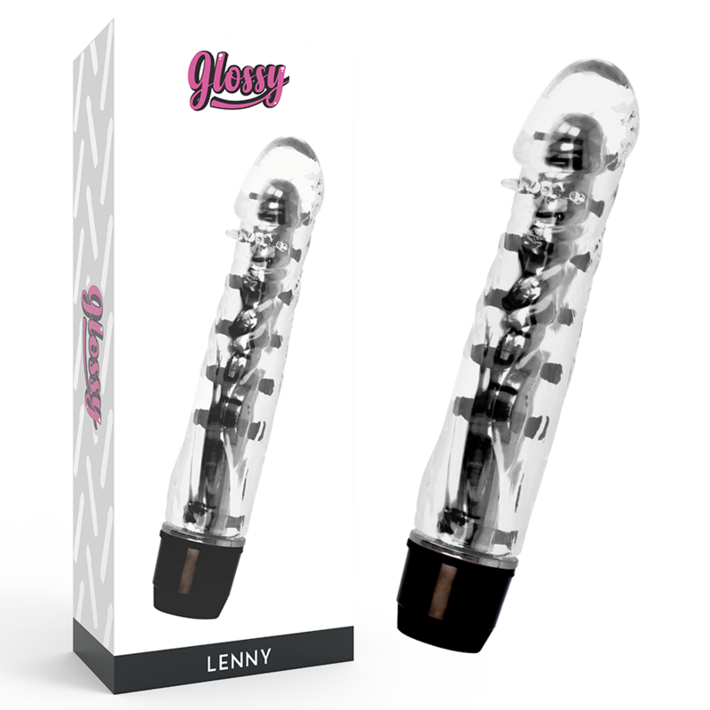 Vibratore Jelly Glossy Lenny — TPE, 14 cm
