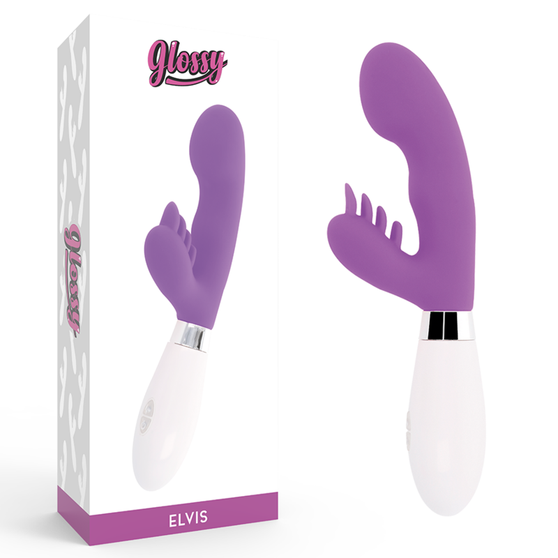 Vibratore Rabbit Glossy Elvis — Silicone, 10 Funzioni, Viola