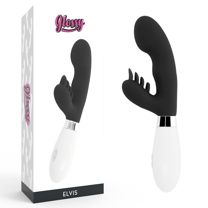 Vibratore Rabbit Bimotore Glossy Elvis — Silicone, 10 Funzioni