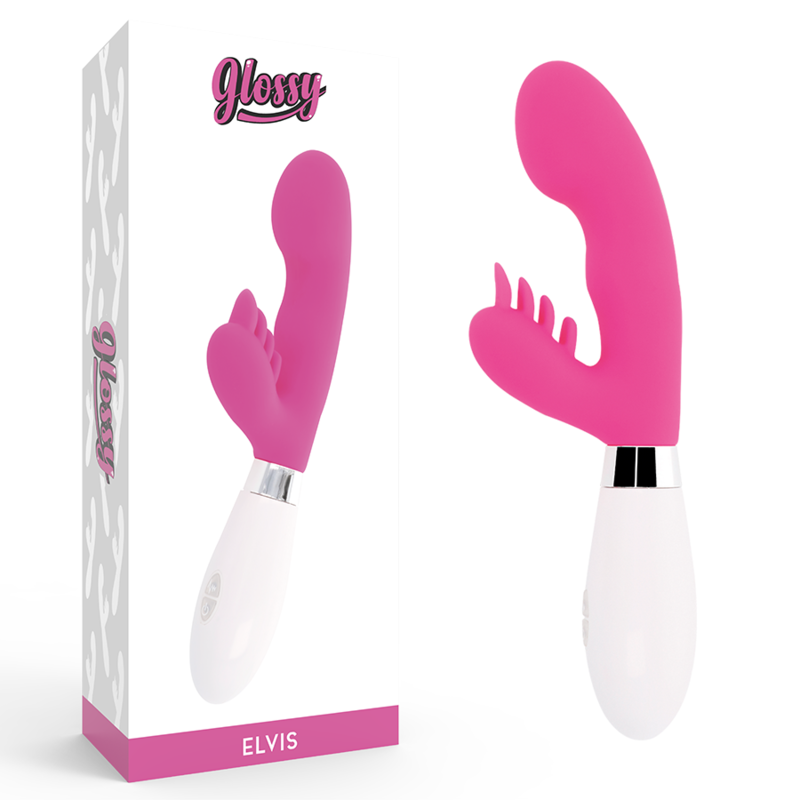 Vibratore Rabbit Bimotore Glossy Elvis — Silicone, 10 Funzioni