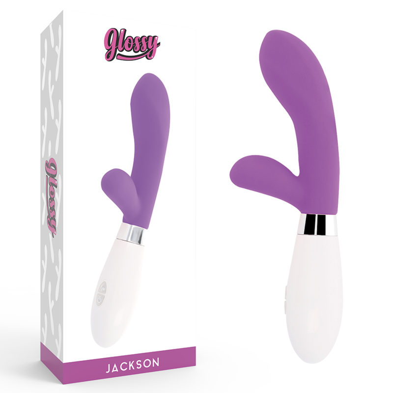 Vibratore Rabbit Glossy Jackson — Silicone, 10 Funzioni, Viola