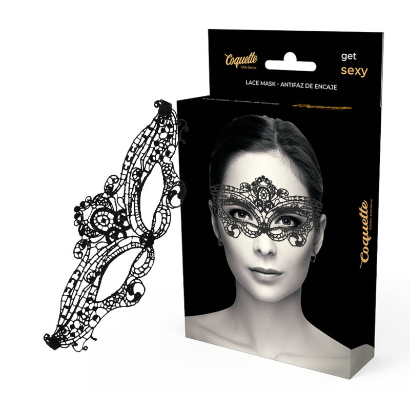 Benda per Occhi in Pizzo Coquette Chic Desire — BDSM Nero