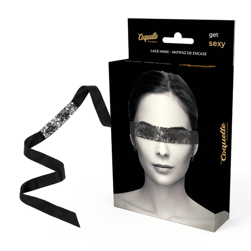 Benda per Occhi in Pizzo Coquette Chic Desire — Nera