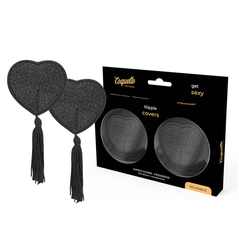 Copricapezzoli Autoadesivi Coquette Chic Desire — Neri