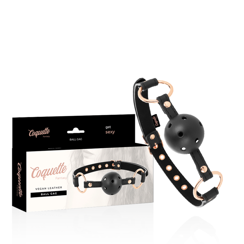 Bavaglio BDSM Coquette Chic Desire — Pelle Vegana, Traspirante