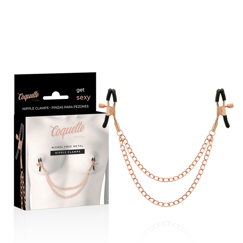 Clamps Capezzoli con Catena Coquette Chic Desire — Metallo