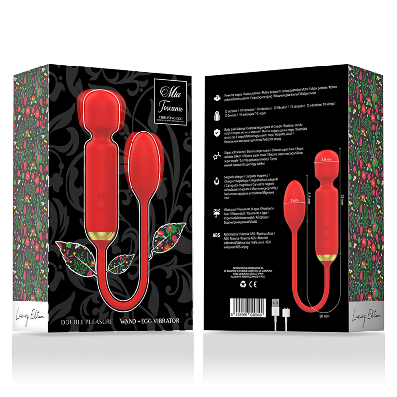 Kit Vibratore Bacchetta + Uovo Vibrante Mia Toscana